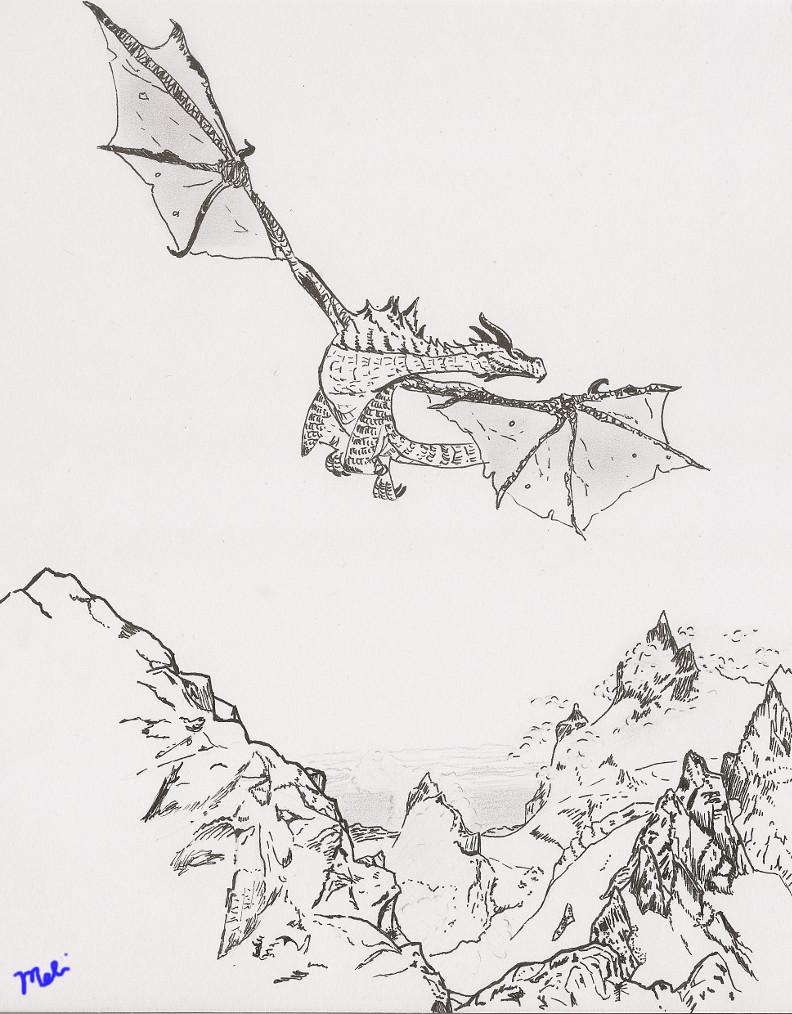 Pen Drawing: Dragon