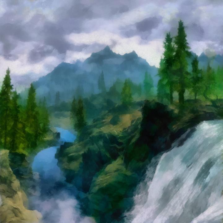 Watercolor Falls