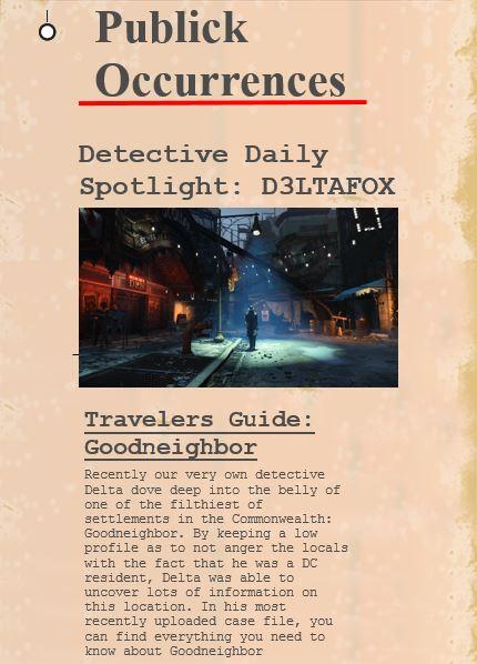 Detective Spotlight: D3LTAFOX