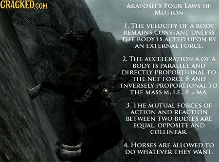 Akatosh's Four Laws of Motion