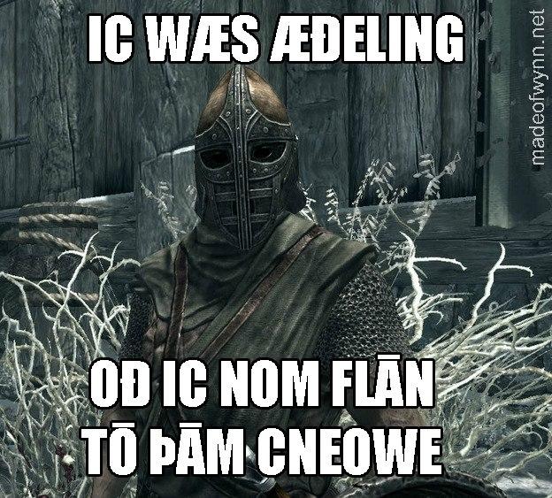 If the medieval Anglo-Saxons played Skyrim...