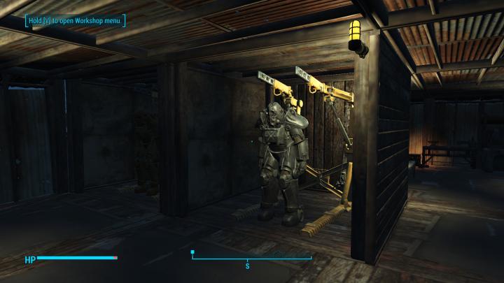 Power armor "sheds" in the armory